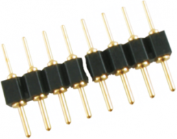 IC plug-in adapter strips with solder pins on both sides Ø 0.65 mm, 32 pole, pitch 2.54 mm , brass, tin-plated
