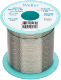 Solder wire, lead-free, SAC (Sn3.0Ag0.5Cu3.5%), Ø 0.8 mm, 250 g